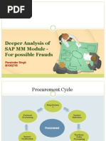 Fraud Detection in SAP MM