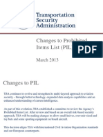 Changes To Prohibited Items List (PIL) : March 2013
