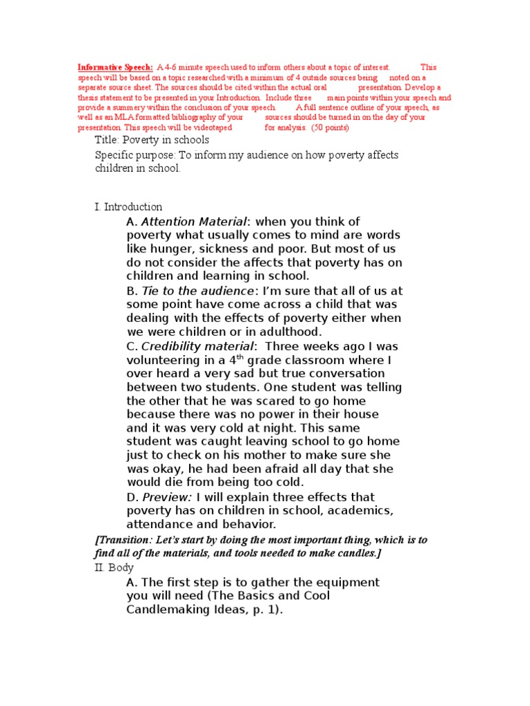 Informative speech example picture