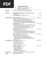 Marie Jimenez: Student Practical Nurse - Maternity and Medical Surgical Unit