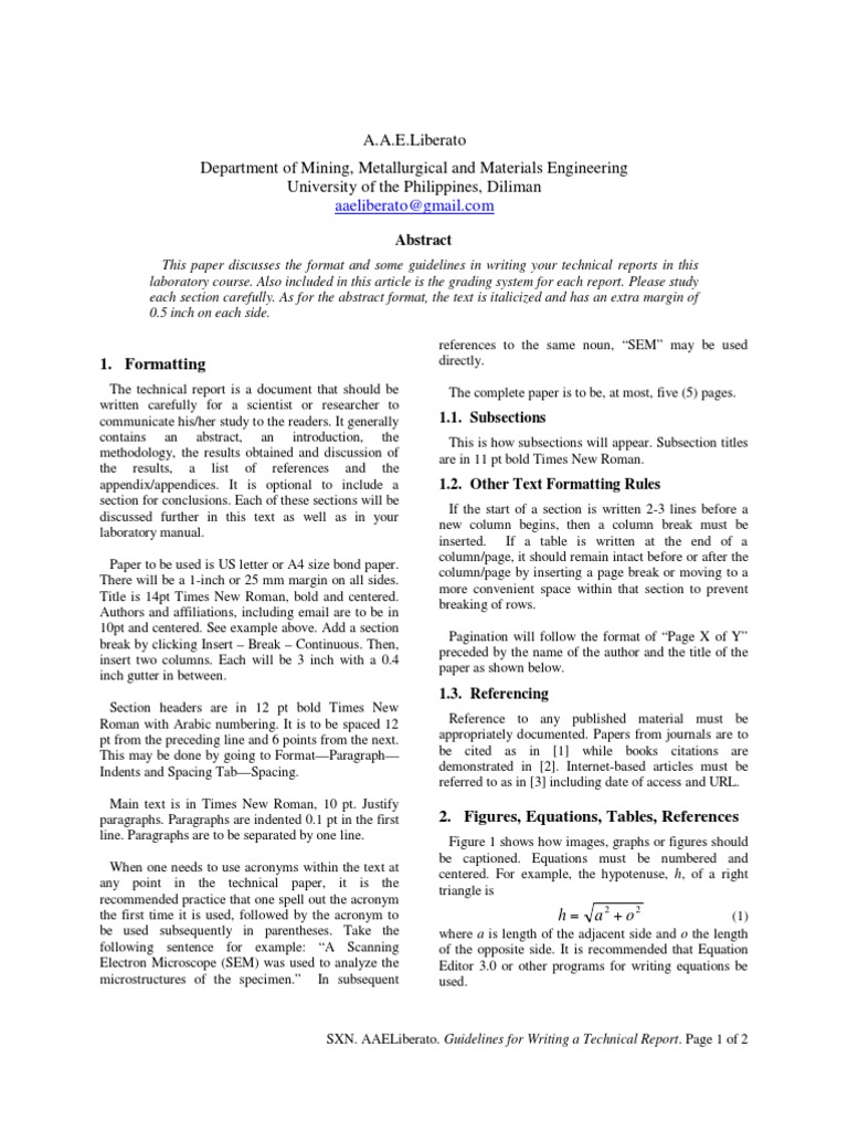 Technical Report Guide 2012-2013 Version | PDF | Paragraph | Citation