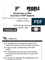 Introduction To ERP: Overview of ERP Systems: Sean Peasley Deloitte & Touche