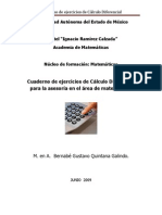 Cuaderno de Ejercicios de Calculo Diferencial e Integral 2009