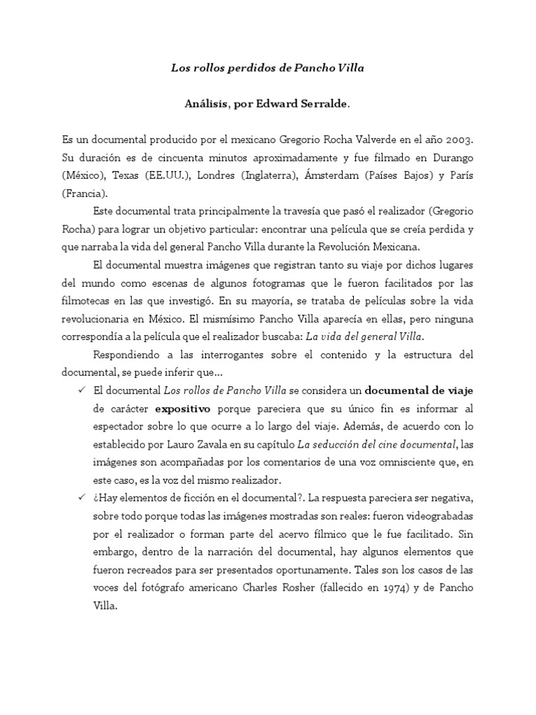 Los Rollos Perdidos PDF Documental México