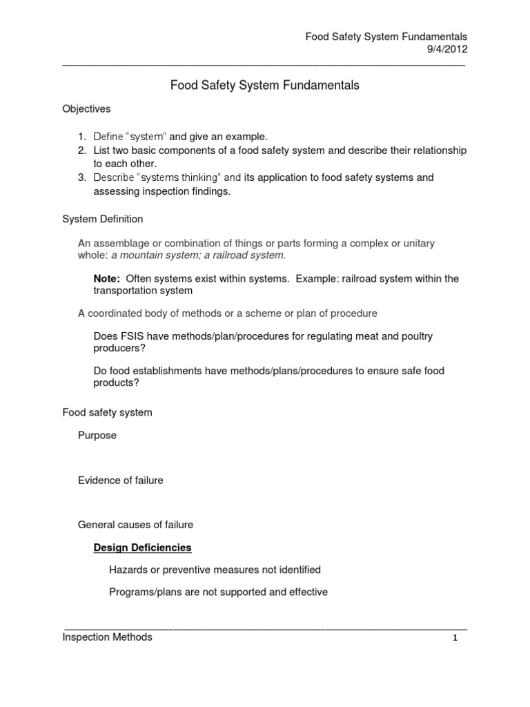 Food Safety System Overview and Insights | PDF | Food Safety | Hazard ...