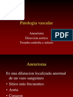 Patologia Vascular: Aneurisma Diseccion Aortica Trombo Embolia e Infarto