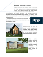 La Arquitectura Minimalista