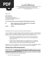 Download Letter to San Francisco re proposed ammunition ban reporting ordinance by Brandon Combs SN128792847 doc pdf