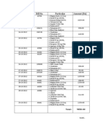 Date Bill No. Particular Amount (RS) : Total 9858 00