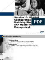 Session ID: MDM202 Configuration of Matching-Strategies For SAP Master Data Management