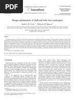 Design Optimization of Shell-And-Tube Heat Exchangers: Andre L.H. Costa, Eduardo M. Queiroz