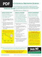 Concerned Citizens Smithton School: Our Opposition Is Based On