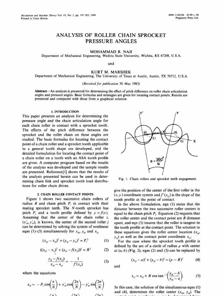 Sprocket Forces PDF Mechanical Engineering Geometry