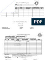 Sunnyside Haccp Plan Forms 2012v1.2 Fss
