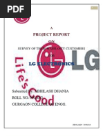 Download Project report on  Lg electronics by Abhilash vicky Dhaania SN128827898 doc pdf