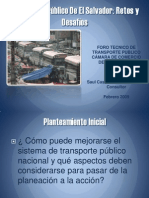 Propuestas de Mejora Del Transporte Público de El Salvador