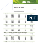 Sortimentsoversigt NPI Træbaserede Plader - Maj2013