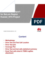 DT and Static Report For Balom Region Huawei - Nts Project: Huawei Technologies Co., LTD
