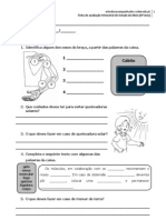 Ficha de avaliação trimestral de Estudo do Meio (4º Ano)