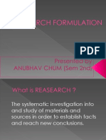 Reasearch Formulation
