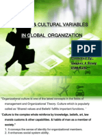 Human & Cultural Variables in Global Organizations