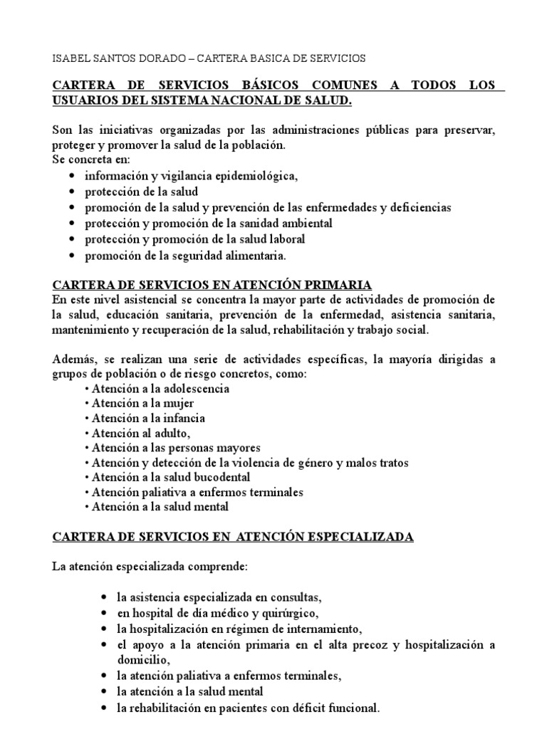 Servicios Basicos | PDF | Medicina | Ciencias de la Salud