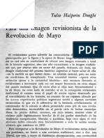 Halperin Donghi para Una Imagen Revisionista de La Revolucion de Mayo