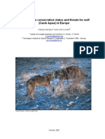 Rapport om status af og trusler imod ulven i Europa