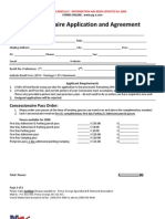 Concessionaire Application & Agreement 2009