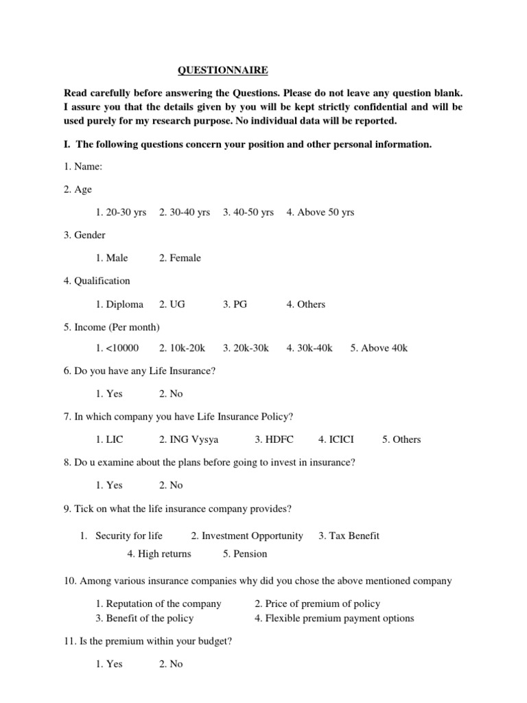 Insurance Investment Survey | PDF | Life Insurance | Investing