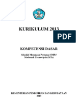 Kurikulum 2013 - Kompetensi Dasar SMP [ver 3/3/13]