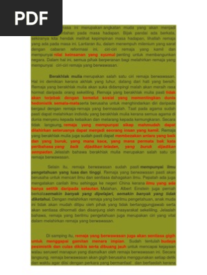 Ciri Remaja Berwawasan Pdf