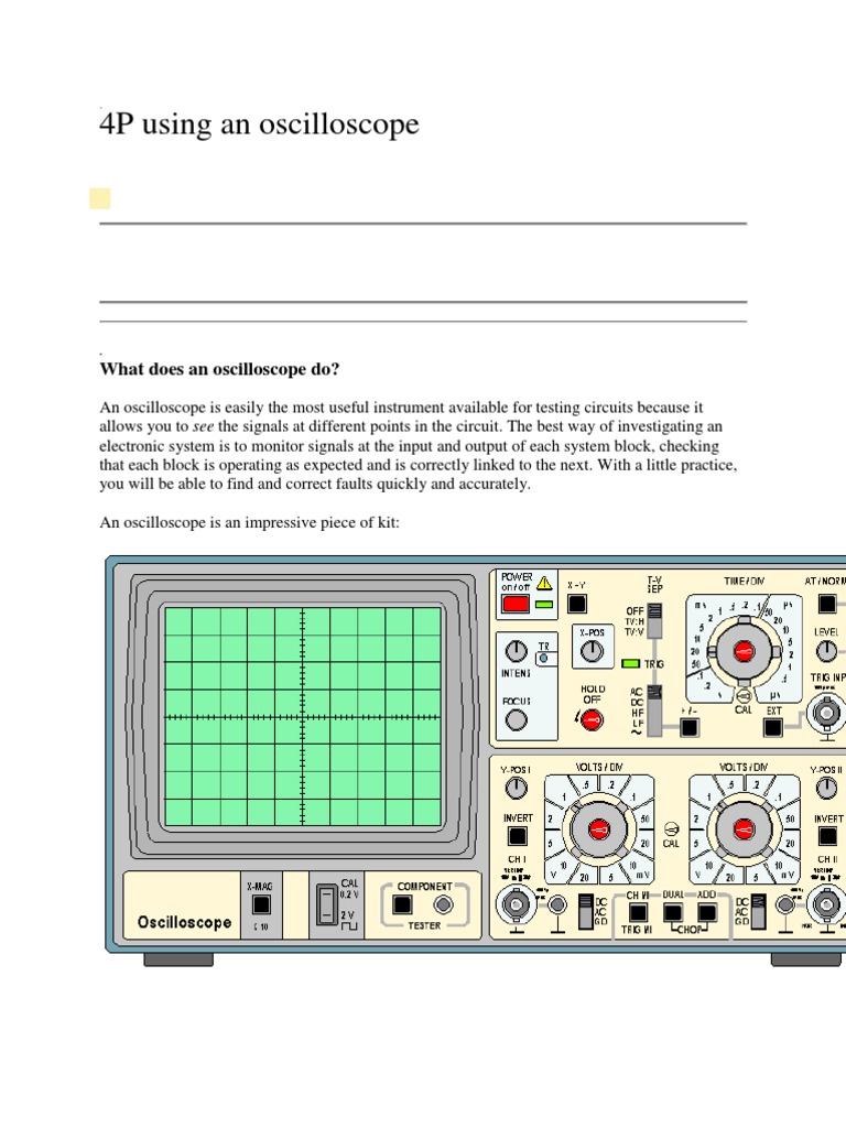 Using an Oscilloscope Amplifier Vacuum Tube