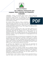 Nota de Prensa - 5 Mar 2013