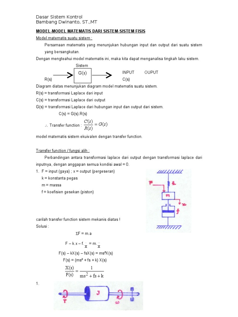 Sistem Kontrol | PDF | Metode & Bahan Ajar | Teknologi & Rekayasa