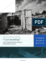 ‘I Lost Everything’. Israel's Unlawful Destruction of Property during Operation Cast Lead . Human Right Watch 2010