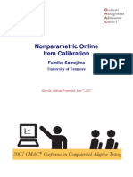 NONPARAMETRIC Online Item Calibration