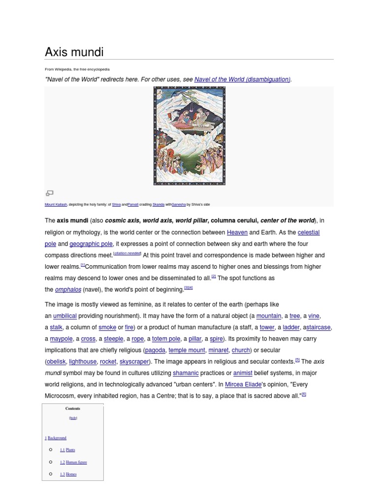 Axis Mundi PDF Religion And Belief