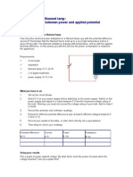 TAP 115-2: The Filament Lamp: The Relationship Between Power and Applied Potential Difference