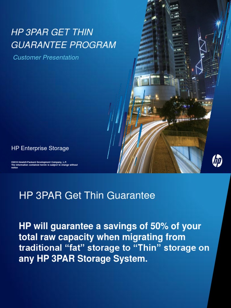 3par Get Thin Guarantee PDF Computer Data Storage Provisioning