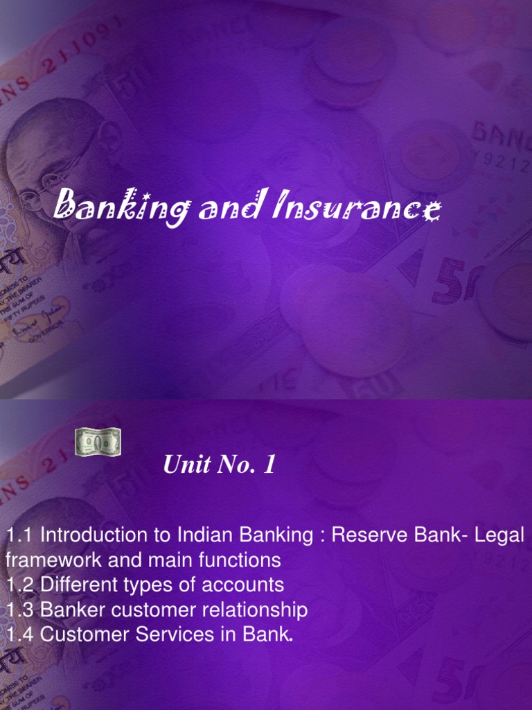 Banking and Insurance PDF Bank Regulation Financial Services