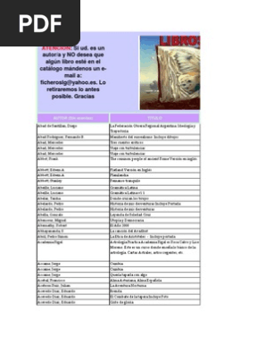 Excel Libros Por Autor Hasta Lg Fs V2040105 - 