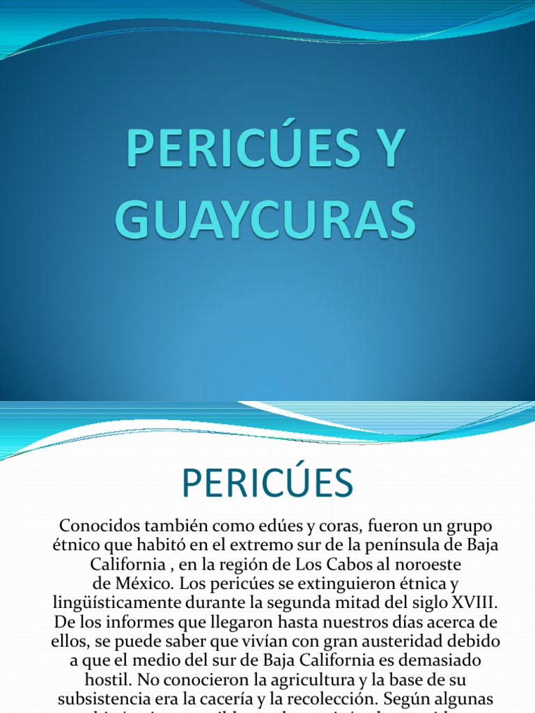 Historia y cultura de los Guaycuras y Pericúes | PDF | Pueblos ...