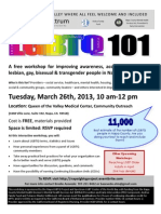 LGBTQ 101 March 26, 2013