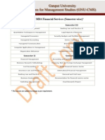 MBA Financial Services Course Structure by Semester