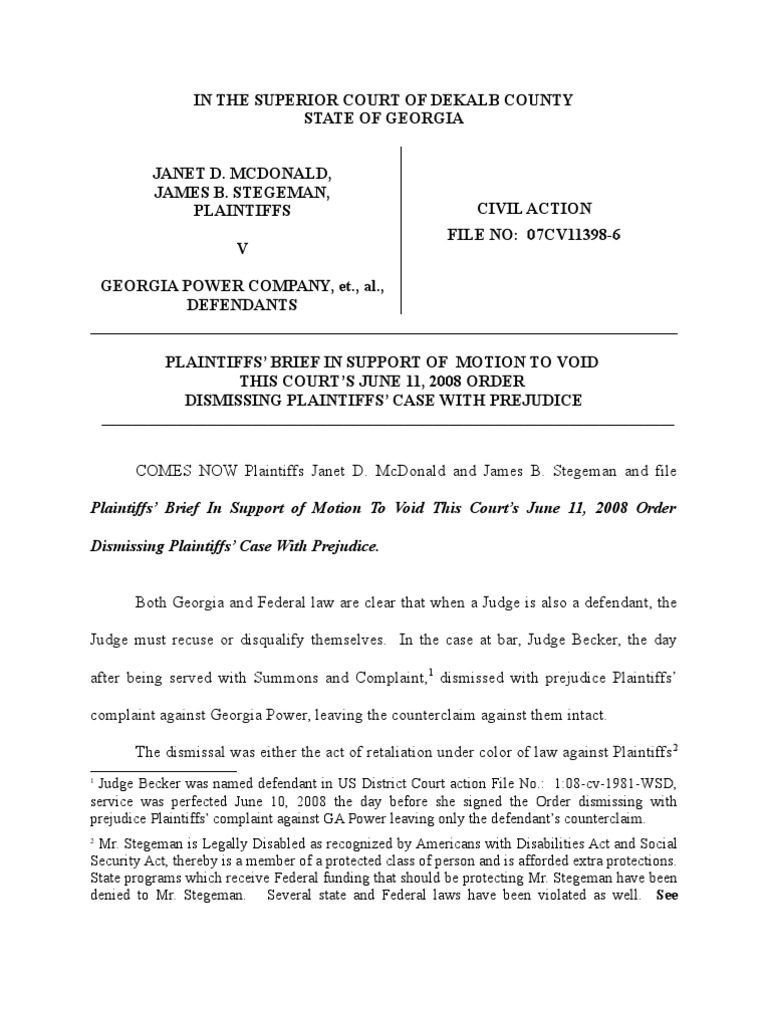 Brief in Support of Void Judgment PDF Fourteenth Amendment To The