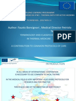 TERMINOLOGY AND CLASSIFICATION  IN THERMAL MEDICINE    A CONTRIBUTION TO COMMON PROTOCOLS OF CARE  