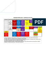 Tournament Schedule 2013