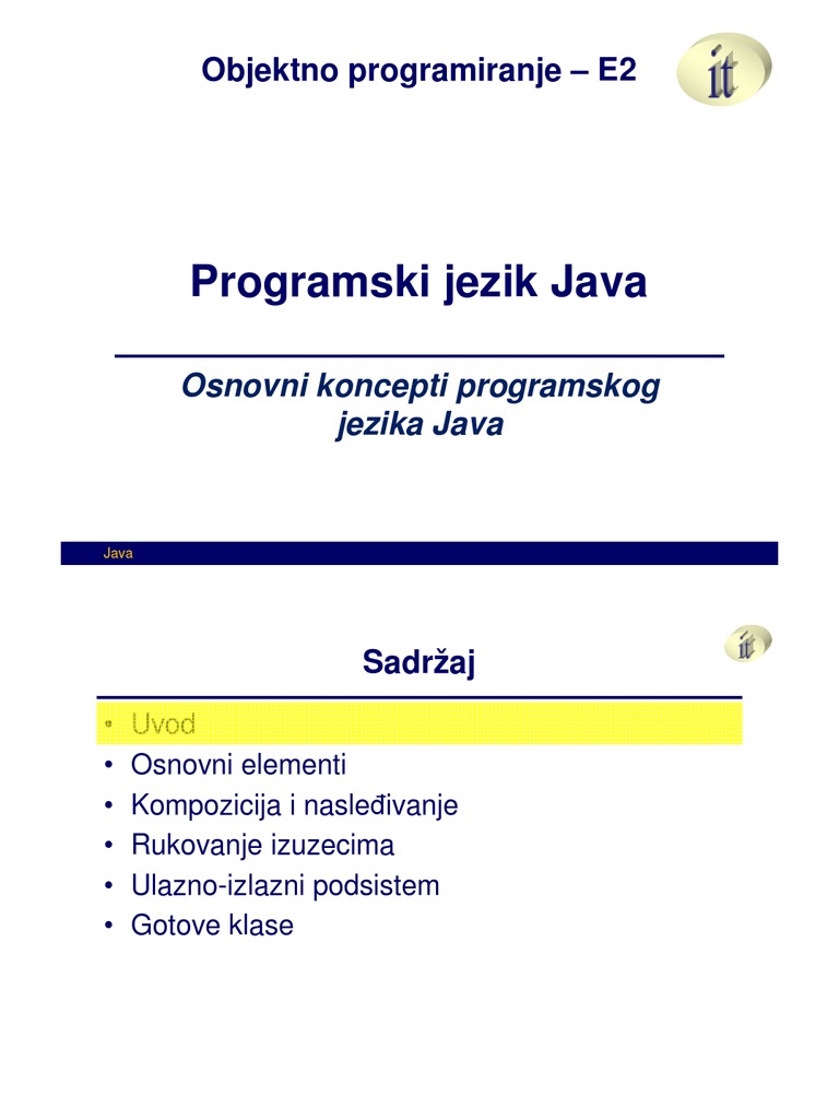 programski jezik java