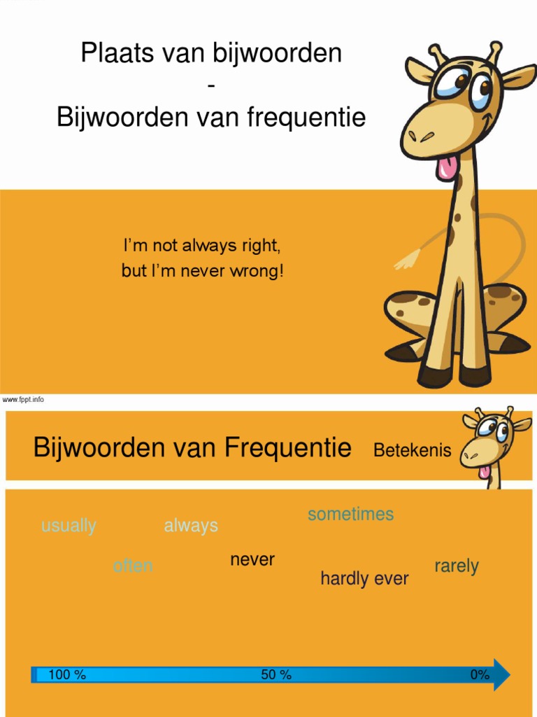 Bijwoorden van Frequentie Uitleg | PDF | Language Arts & Discipline